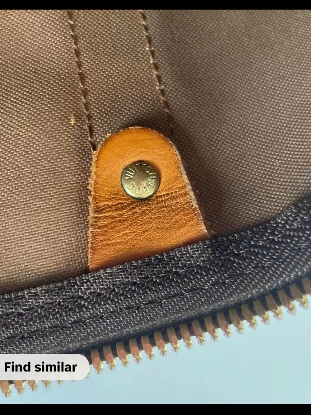 Louis Vuitton Monogram Canvas Travel Duffel with Tan Leather Trim size 50cm